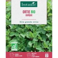 Hot BOTANIC® Graines d'ortie dioïque bio - graines dioïque semer