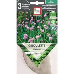 Hot ERNEST TURC Graines présemées de Ciboulette commune bio - 3 ronds de 10 cm