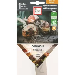 Sale ERNEST TURC Graines présemées d’Oignon Stuttgart bio - 1 ruban de 3 m
