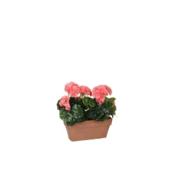 Best Géranium saumon plante artificielle en jardinière Terra 29x13x40 cm