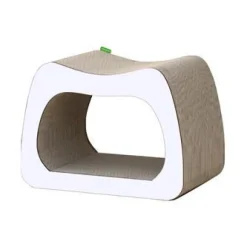 Best WOUAPY Griffoir pour chat coloris blanc Kaverno - 38 x 28 x 25 cm