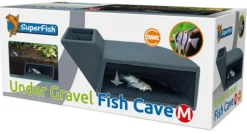 Outlet SUPERFISH Grotte de poisson sous-gravier pour aquarium coloris marron - 22 x 9,5 x 95 cm