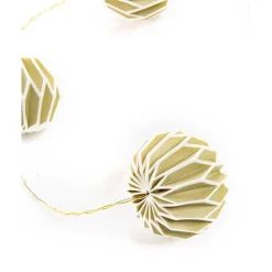Best Guirlande de 10 boules de papier origami Vert kaki 2,5 m