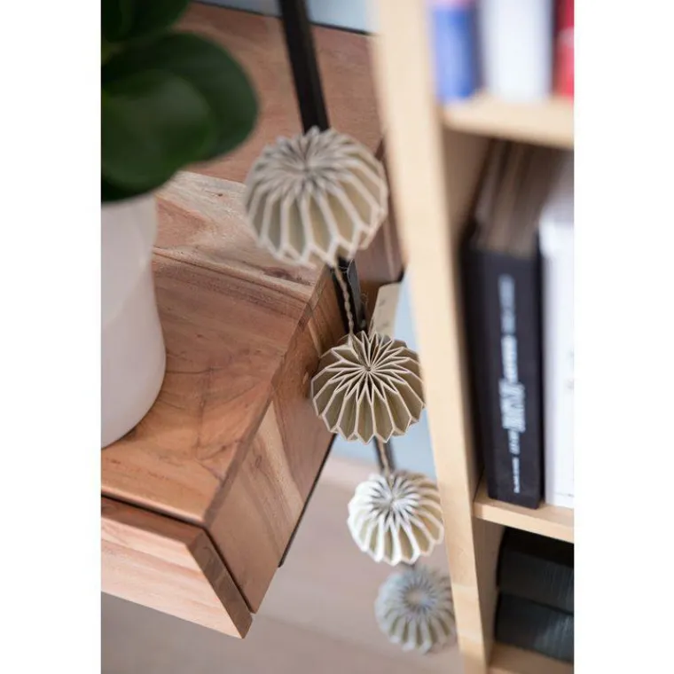 Best Guirlande de 10 boules de papier origami Vert kaki 2,5 m