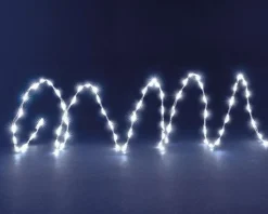 Hot BLACHÈRE ILLUMINATION Guirlande lumineuse à 300 micro-LED blanc froid intense sur câble argent - 4,8 m