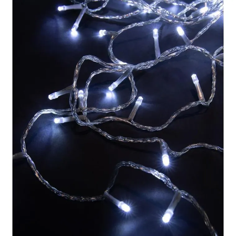 Sale BLACHÈRE ILLUMINATION Guirlande lumineuse animée à 192 LED blanc froid sur câble transparent Flicker Light® - 16 m