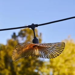 New LUMISKY Guirlande Serenity avec 7 ampoules E27 coloris marron effet blanc chaud - 6 m