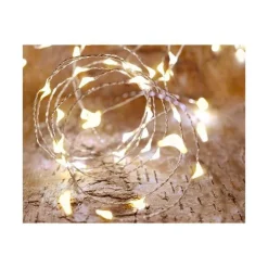 Discount BLACHÈRE ILLUMINATION Guirlande solaire batterie remplaçable micro 200 LED coloris blanc chaud Blachere - 20 m