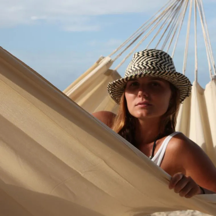 JOBEK Hamac coloris écru en polypropylène Hamac Kocon - 340 x 140 cm