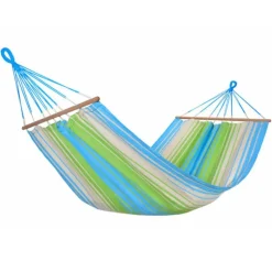 Clearance JOBEK Hamac coloris vert bleu écru en polypropylène Hamac Kolor - 300 x 100 cm