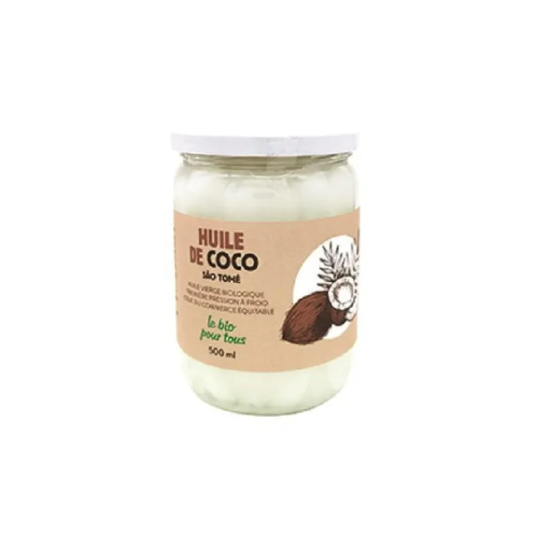 Clearance BIO POUR TOUS Huile de Coco Vierge bocal 1L