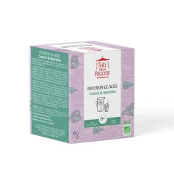THES DE LA PAGODE Infusion glacée cassis menthe bio Thés de la pagode - 6 infusettes