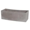 Sale POTERIE GOICOECHEA Jardinière contemporaine en terre grise 40x17x16 cm