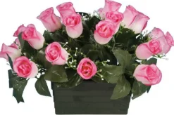 RIVIERA Jardinière de boutons de rose artificiels