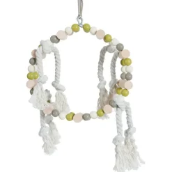 Best ZOLUX Jouet balançoire pour les oiseaux exotiques avec une roue en bois et corde coloris multicolore – 18 x 6 x 18 cm