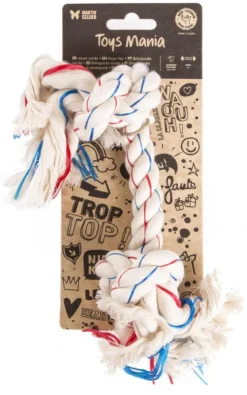 Best MARTIN SELLIER Jouet corde pour chien tricolore - 26 cm