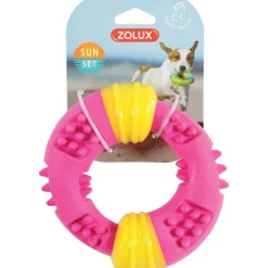 Hot ZOLUX Jouet pour chien anneau Sunset 15 cm en TPR rose Ø 15 x 4,7 cm
