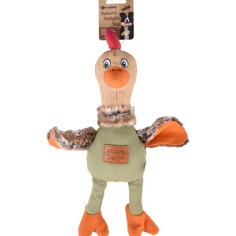 New FLAMINGO Jouet pour chien vert Natura Delight Poulet - 42 cm