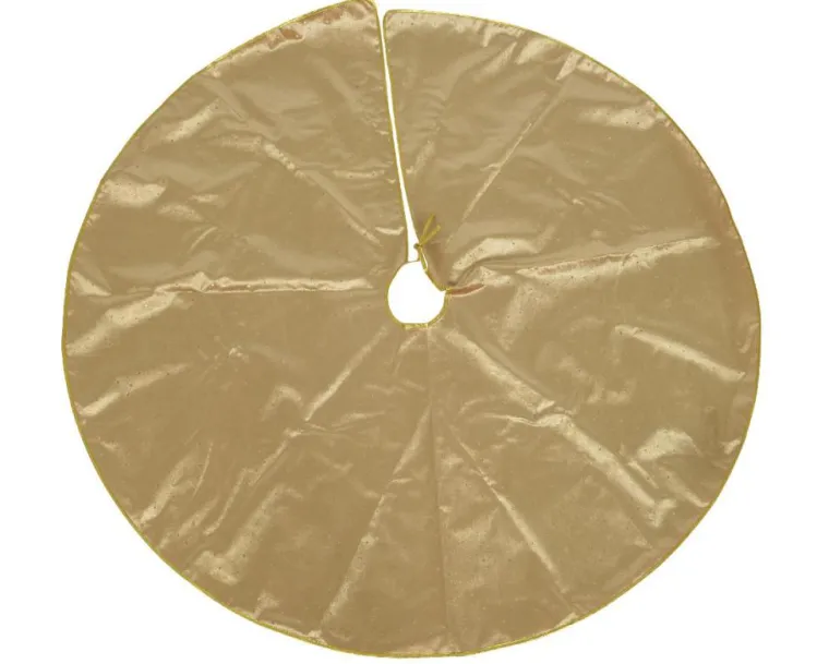 Best KAEMINGK Jupe de sapin en polyester doré - Ø 120 x H 0,5 cm