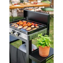 Sale LE MARQUIER La Plancha Française gaz 250 duo noire 92 x 47 x 105 cm