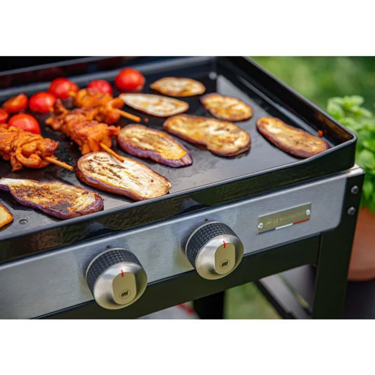 Sale LE MARQUIER La Plancha Française gaz 250 duo noire 92 x 47 x 105 cm