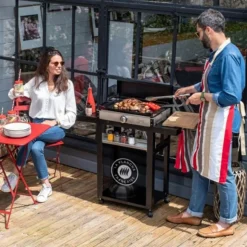 New LE MARQUIER La Plancha Française électrique 150 duo noire 92 x 47 x 105 cm