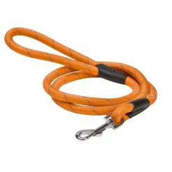 BOBBY Laisse pour chien en nylon rond coloris orange - 1,2 m