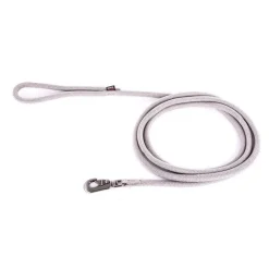 Outlet MARTIN SELLIER Laisse ronde pour chien coloris gris 1,3 cm x 2 m