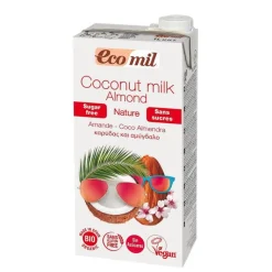 Clearance ECOMIL Lait de coco et amandes sans sucres bio - 1 L