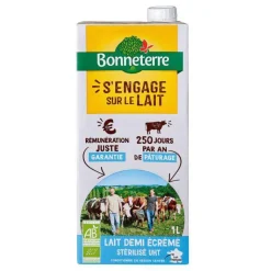 Best BONNETERRE Lait demi-écrémé 1L