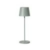 LUMISKY Lampe de table touch sans fil en aluminium vert Kelly Olive - Ø 10 x H 38 cm