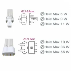 Sale BLUE CORAL Lampe UVC de rechange, spéciale Helix Max, AQUA MEDIC - 5 Watts