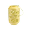 Sale Lanterne allongée coloris jaune en métal - 15 x 15 x 26 cm