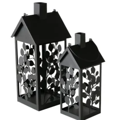 New BOLTZE Lanterne Calypso coloris noir en métal - 19 x 19 x 45 cm