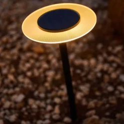 Discount LUMIJARDIN Lot de 2 balises solaires Batimex coloris noir en métal - Ø 16 x 35 cm