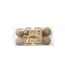 New GRAIN DE VIE Lot de 8 boules de graisse pour oiseaux - 720 g