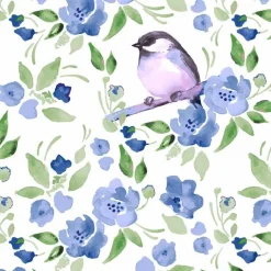 PAPER DESIGN Lot de 20 serviettes 3 plis Flower Poem coloris multicolore - 33 x 33 cm