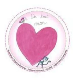 Sale TITI PINSON Magnet rond "De tout mon cœur" des Éditions - 56 mm