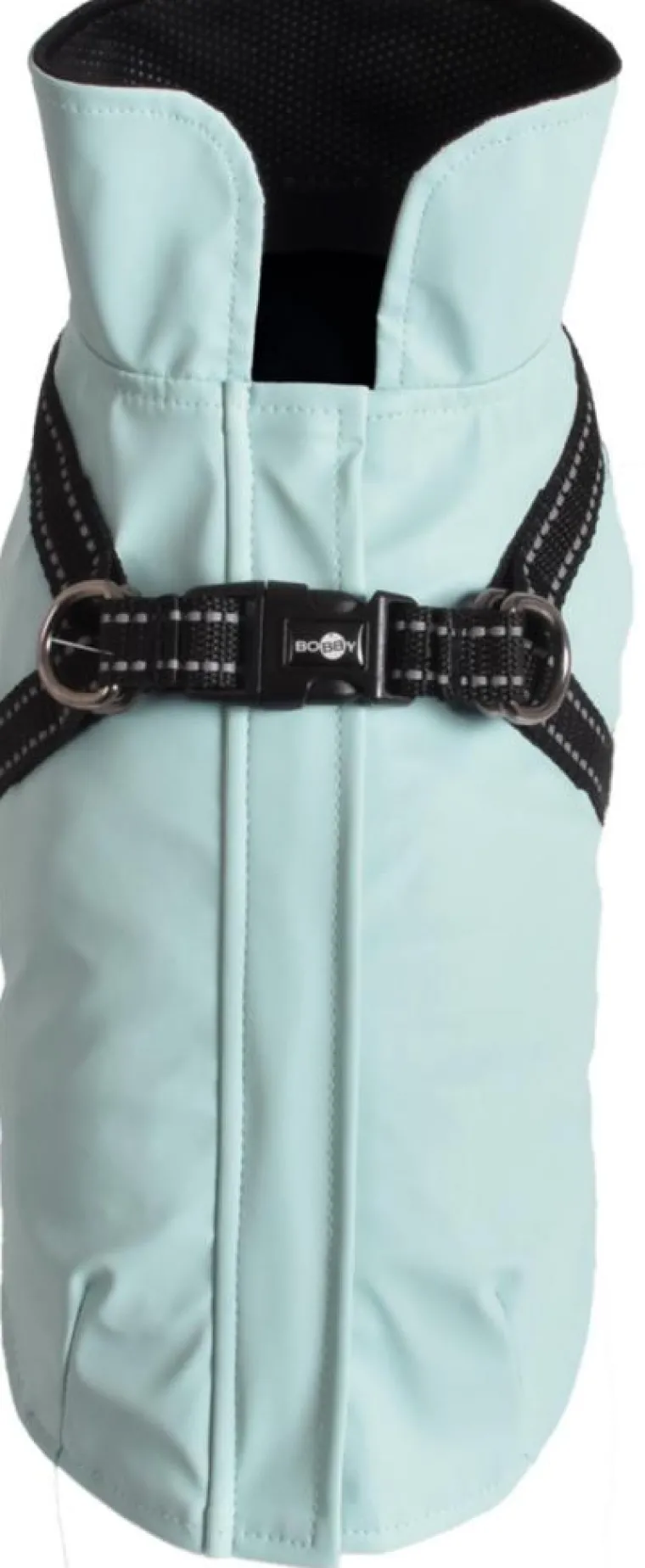 Clearance BOBBY Manteau pour chien coloris bleu glacier avec harnais intégré Tom - Taille 30S