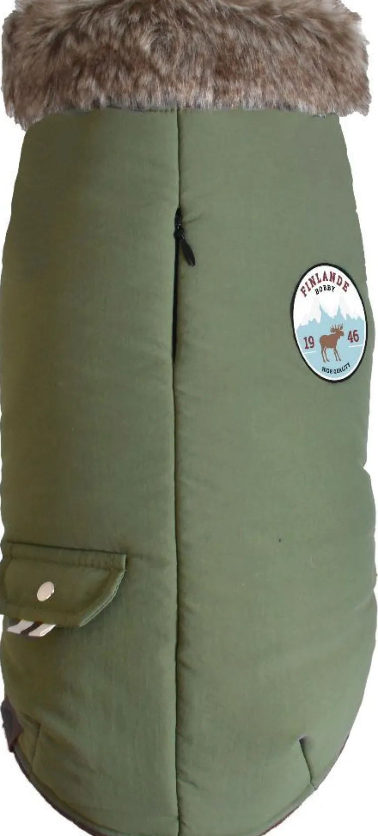 Sale BOBBY Manteau pour chien coloris vert de gris Finlande - Taille 42L