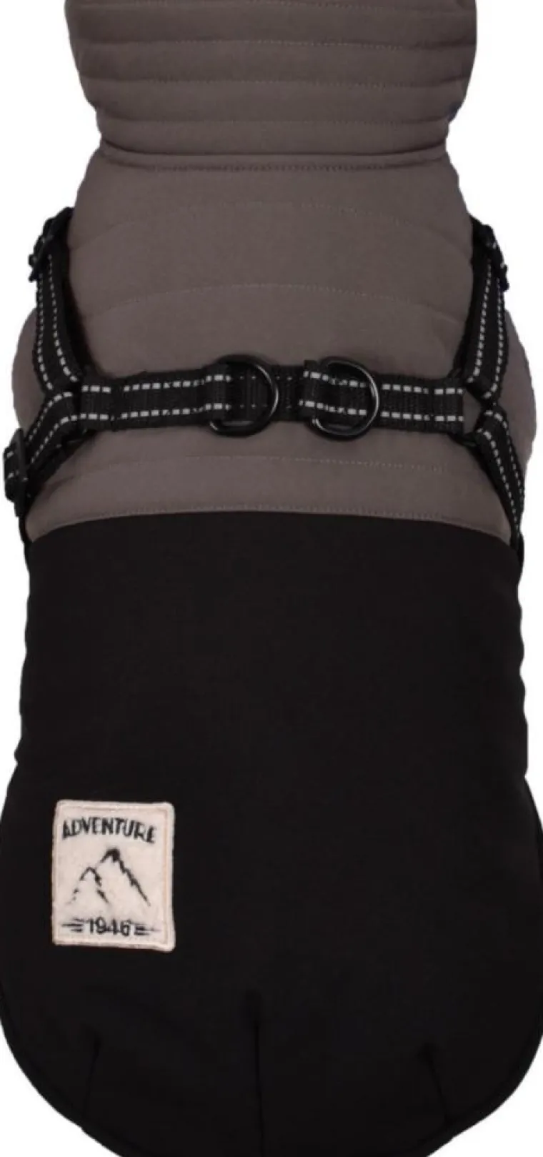 New BOBBY Manteau pour chien coloris noir avec harnais et sangle réfléchissante Tour - Taille 36M