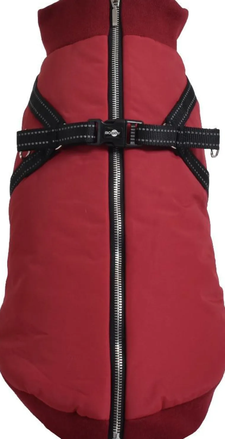 Discount BOBBY Manteau pour chien coloris bordeaux avec harnais intégré Easy - Taille 44L