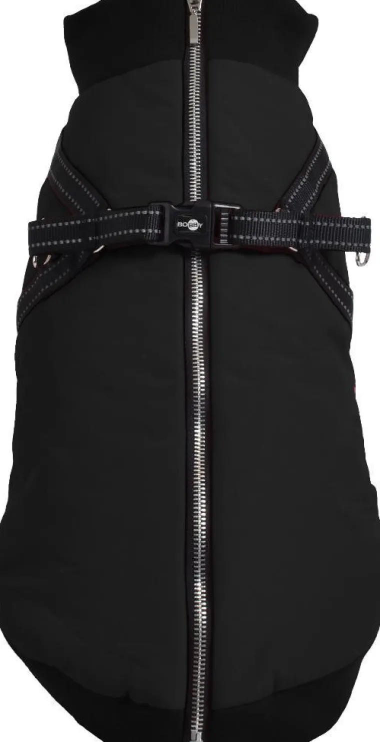 Online BOBBY Manteau pour chien coloris noir avec harnais intégré Easy - Taille 42L
