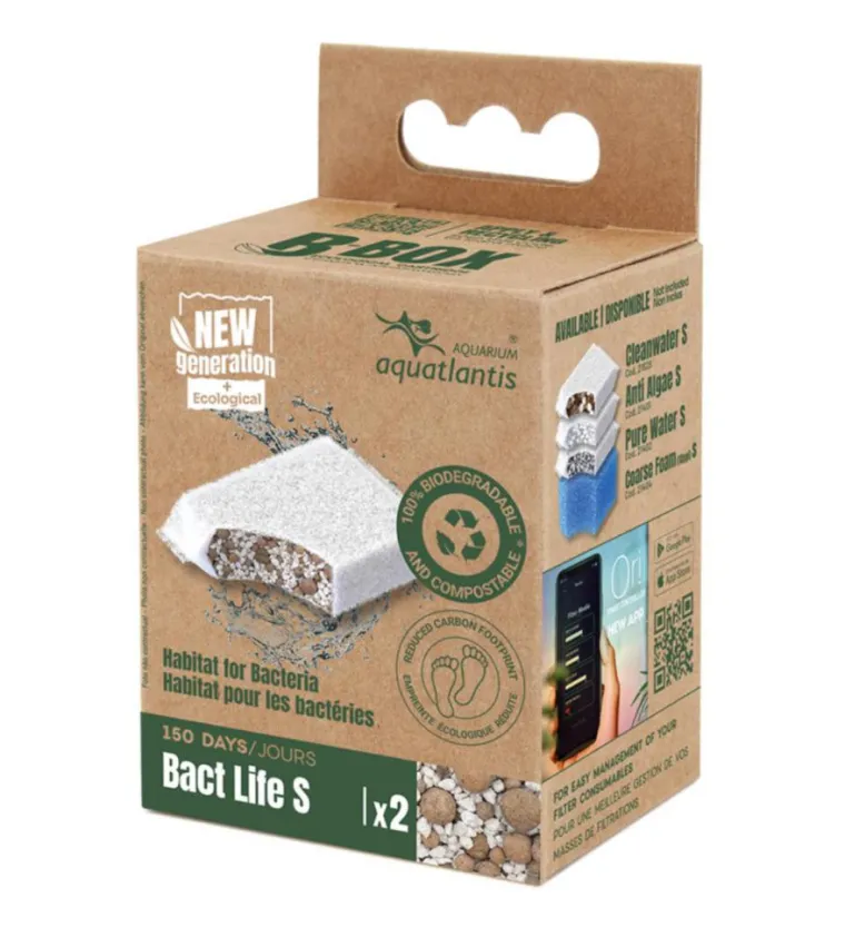 Clearance AQUATLANTIS Masses filtrantes pour aquarium coloris blanc B-Box bact life support bactérien - Taille S x 2