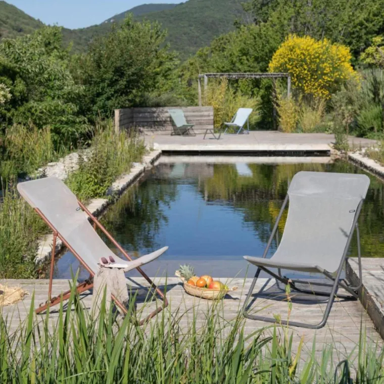 Sale LAFUMA MOBILIER Maxi Transat Colorblock Batyline® Moss tube - 62 x 83 x 94 cm