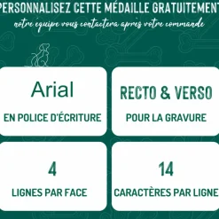 Online MYFAMILY Médaille basic petit cœur pour chien en laiton argenté