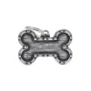Outlet MYFAMILY Médaille bronx grand os pour chien décoration rivets en métal