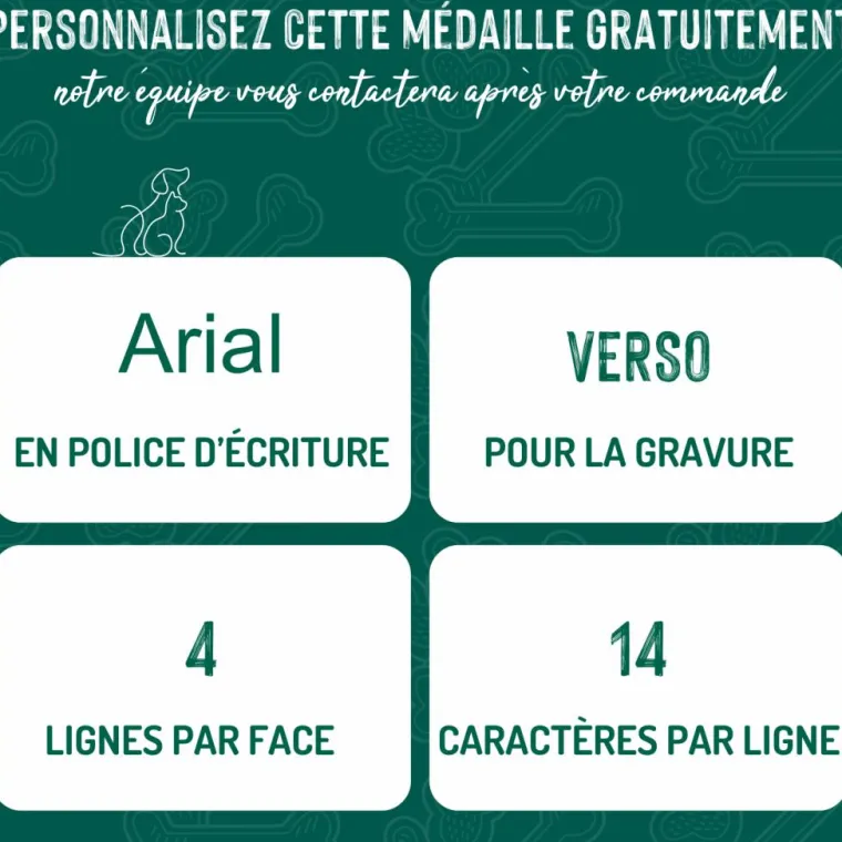 New MYFAMILY Médaille classic grand cercle cœur noir pour chien en acier