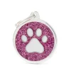 New MYFAMILY Médaille shine grand cercle noir patte rose