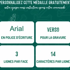 MYFAMILY Médaille shine petite patte dorée